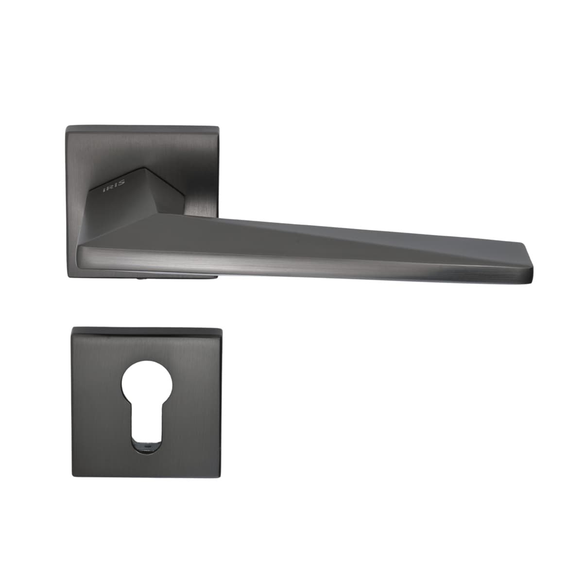 Poignée de Porte GRAPHITE RZ-1001Y-08 Sur Rosace GT iRIS STAP