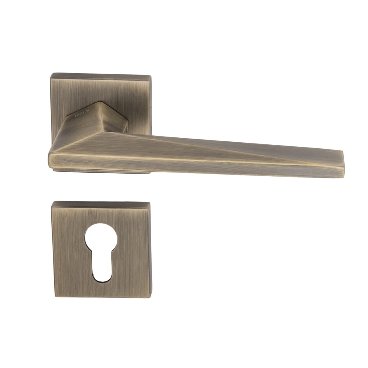 Poignée de Porte BRONZE RZ-1001Y-11 Sur Rosace carrée GT iRIS STAP