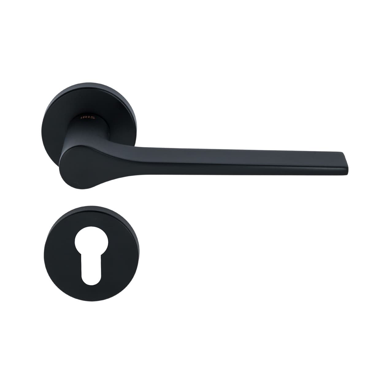 Poignée de porte NOIR RZ-1004Y-04 Sur Rosace GT iRIS STAP