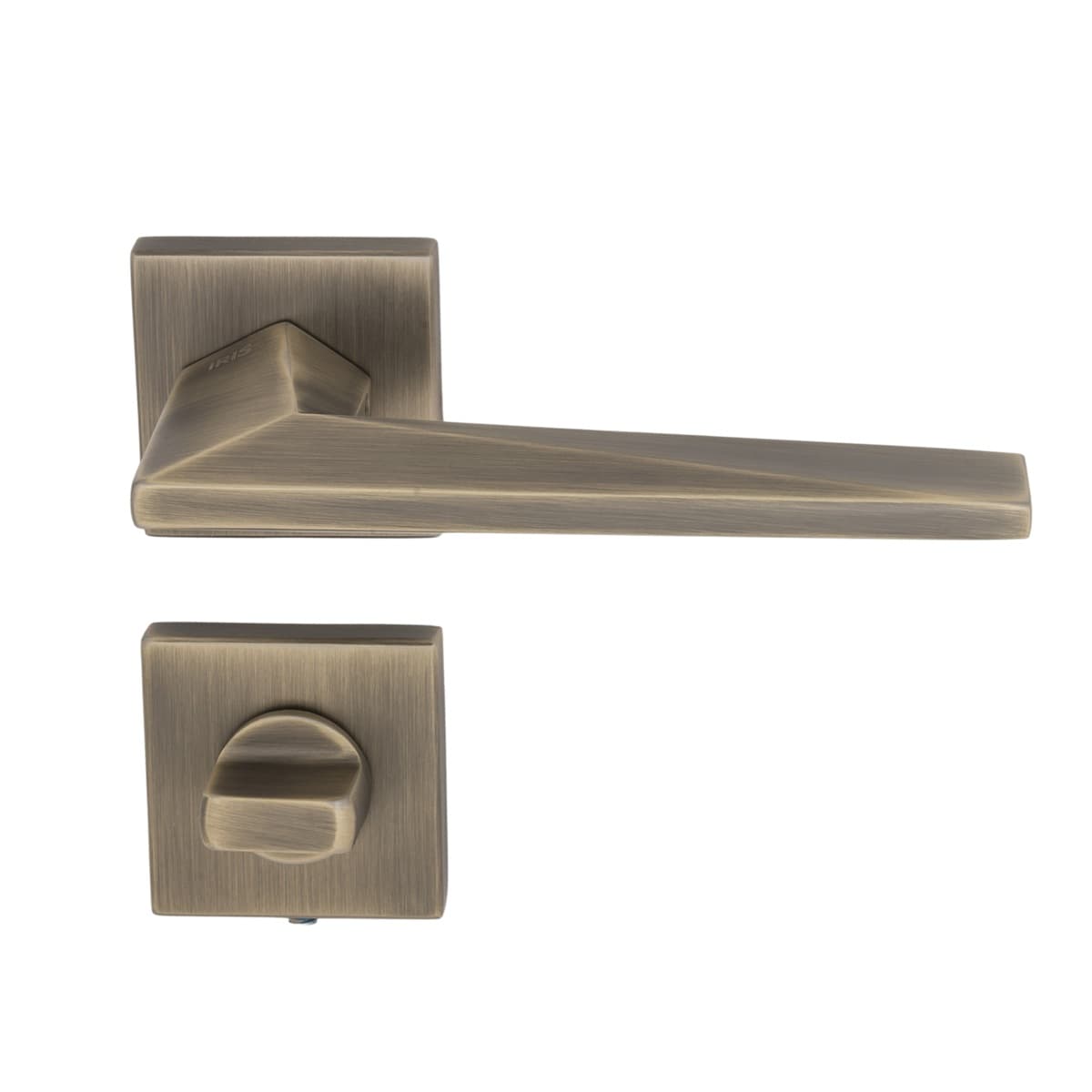 Poignée de Porte BRONZE RZ-1001C-11 Sur Rosace carrée COND iRIS STAP