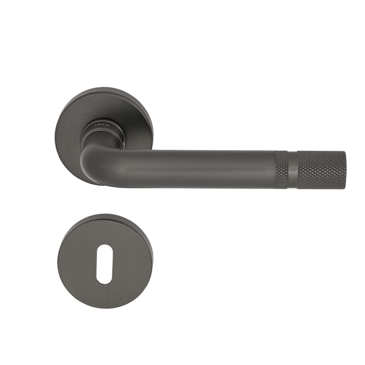 Poignée de porte GRAPHITE RZ-1003K-08 Sur Rosace PT iRIS STAP