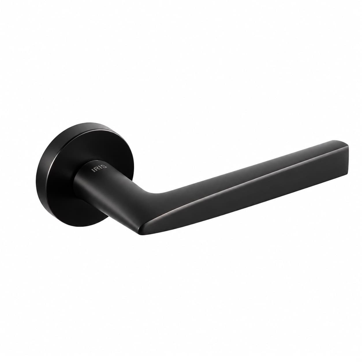 Poignée de porte intérieure sur rosace RZ-1017C-04 STAP Noir Mat iRIS STAP